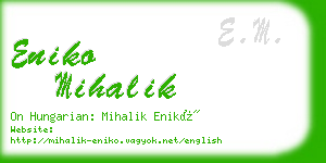 eniko mihalik business card